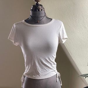 Crop Cinch Wide-Ribbed T-shirt